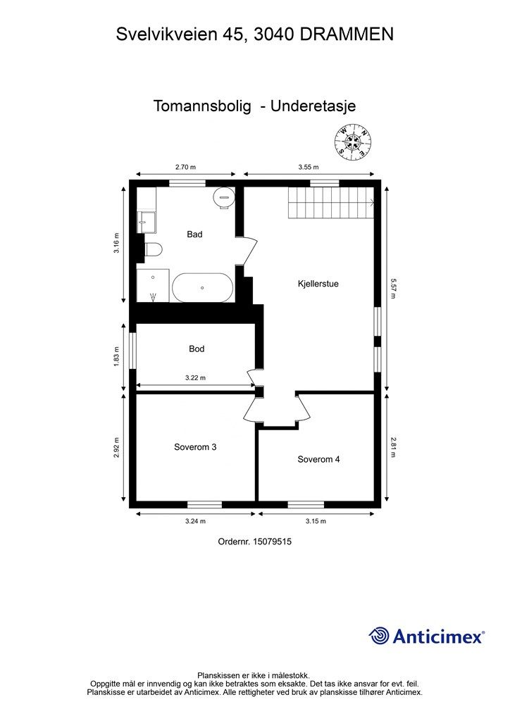 Plantegning - Underetasje