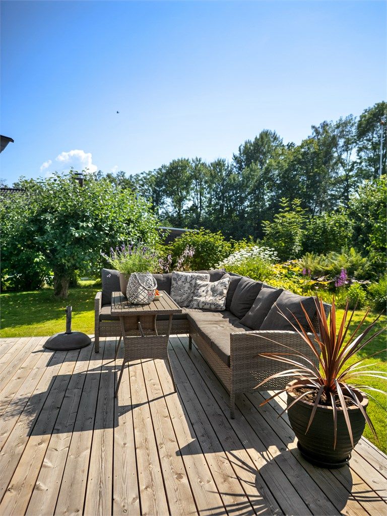 Uteplassene er skjermet og usjenert