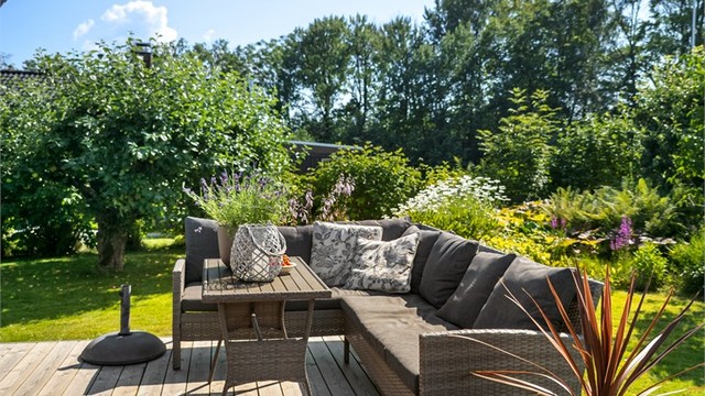 Uteplassene er skjermet og usjenert