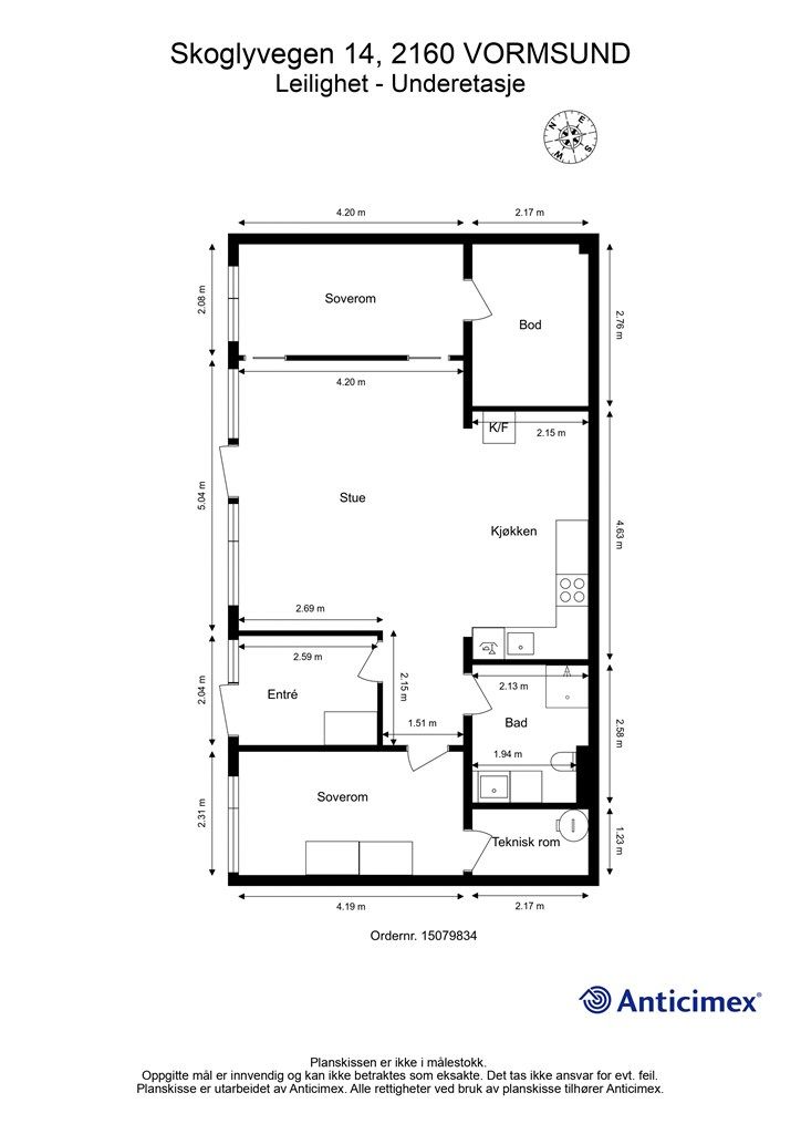 Plantegning - 1. etasje. 