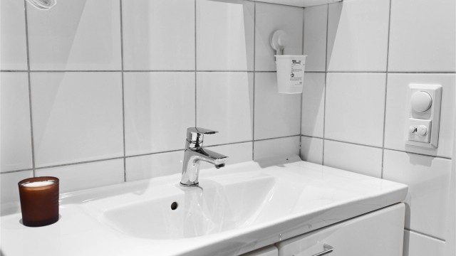 Skiftet servant, blandebatteri og dusjstang på bad er skiftet i 2026.