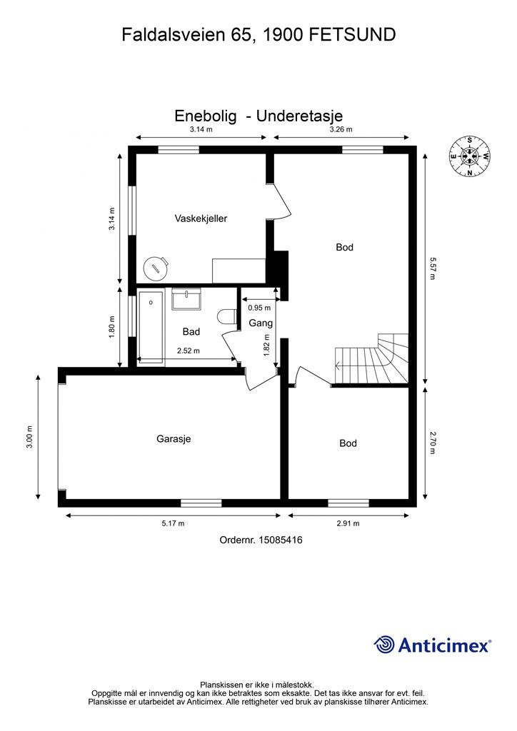 Plantegning - Underetasje