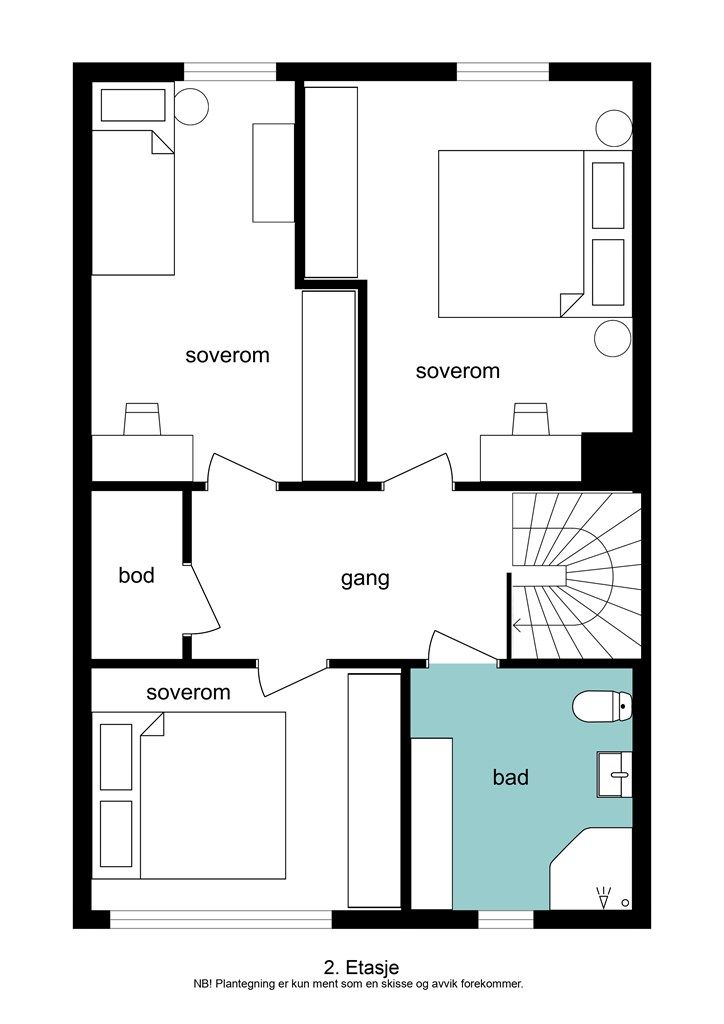 2 D plantegning 2 etg.