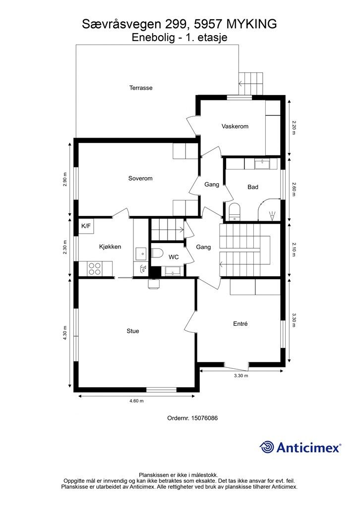 Plantegning 1. etasje.