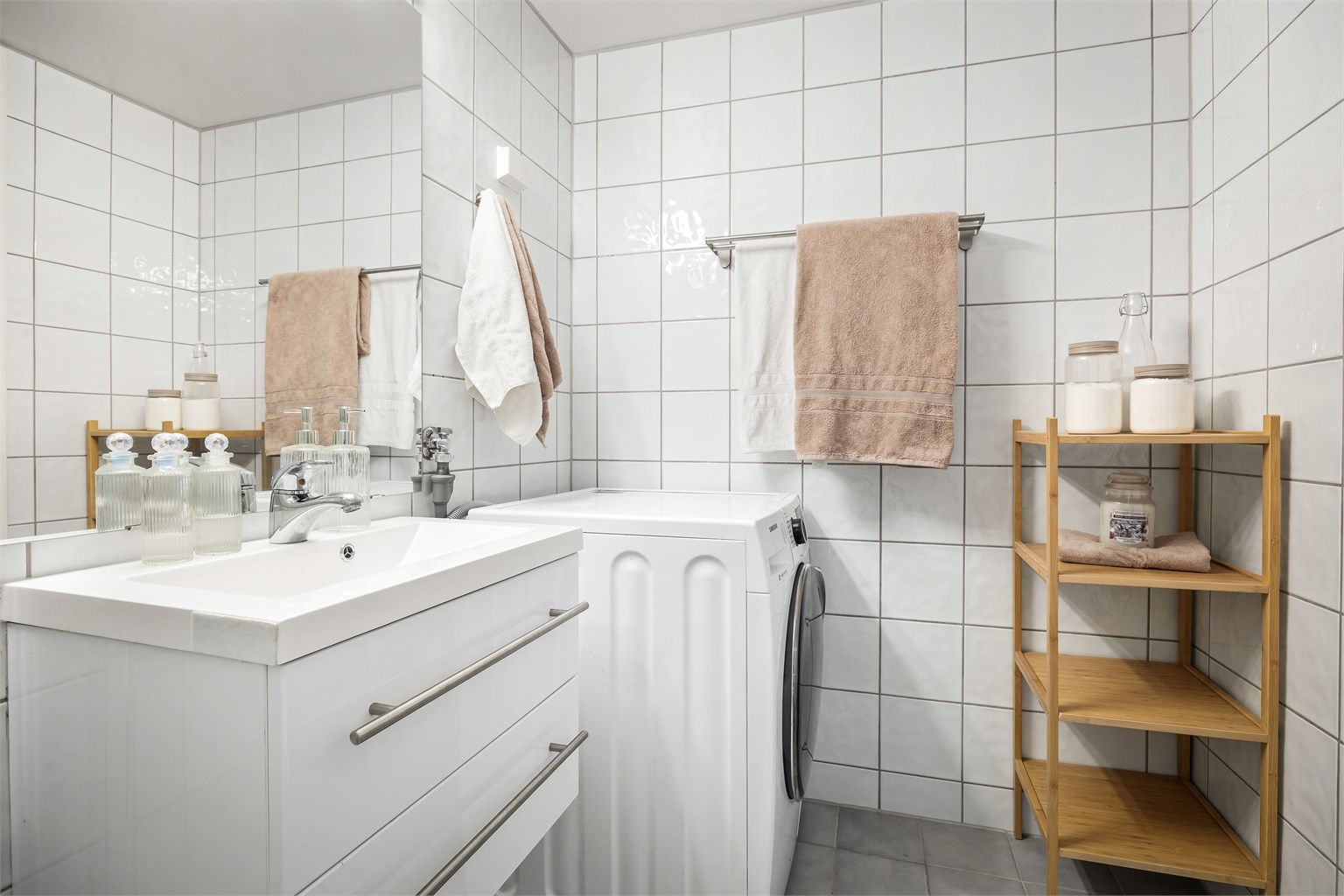 Badet har opplegg for vaskemaskin