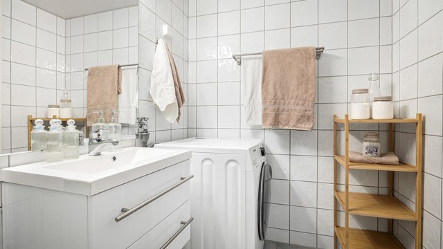 Badet har opplegg for vaskemaskin