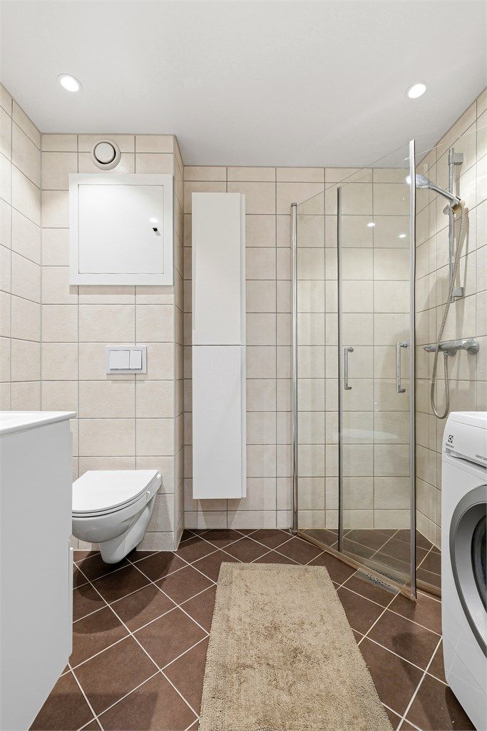 Baderom fra 2019 med gulvvarme.