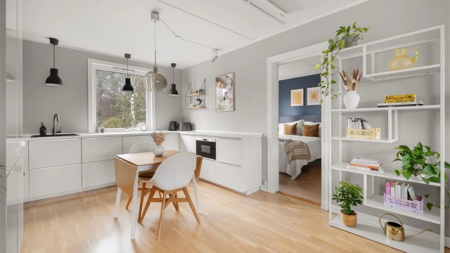 Velkommen til Olav Nygards veg 20!
3-roms i 3. etasje. Foto: Martine Eren Jacobsen.