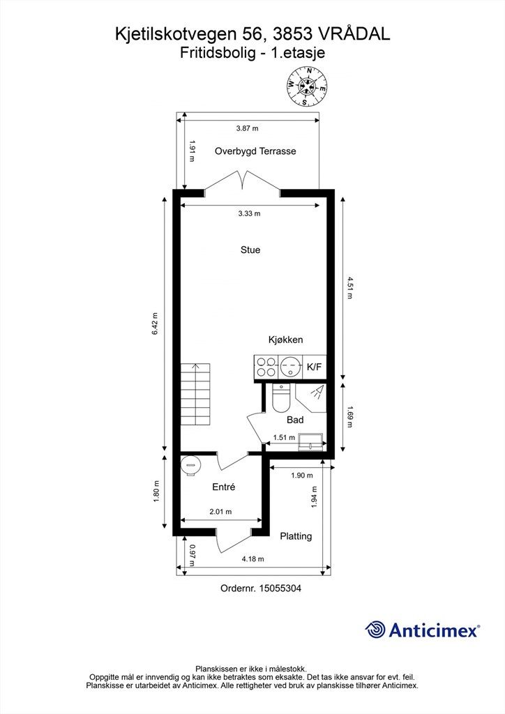 Plantegning 1. etasje.