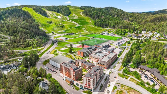 Oversikt over det nye boligfeltet og dets sentrale plassering ved Marikollen.