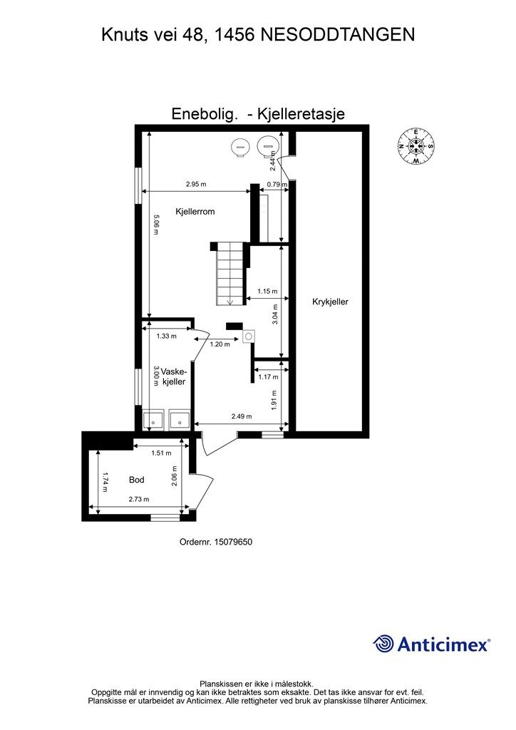 Plantegning kjelleretasje