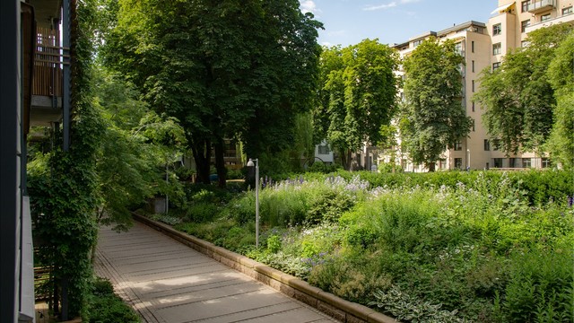 Pilestredet Park er et unikt boligområde med velstelte grøntarealer midt i sentrum.