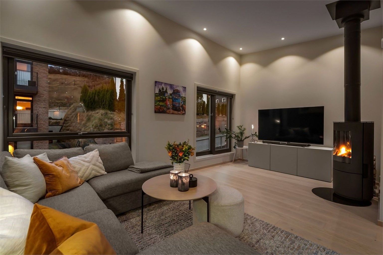 Det er gulvvarme i alle rom