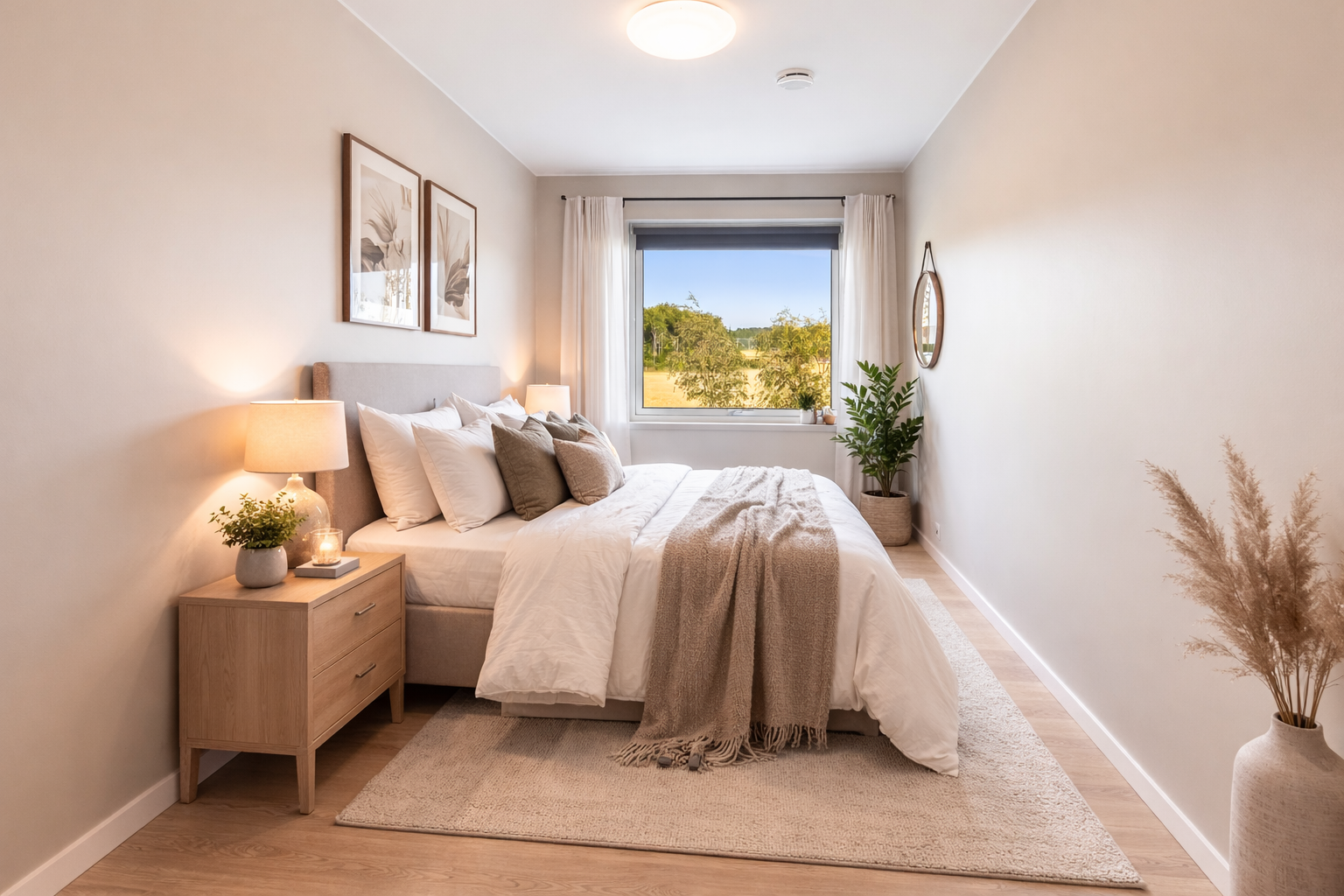 Bildet er redigert med Ai for illustrere hvordan rommet kan se ut innredet. Avvik kan forekomme. 