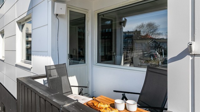 Borettslaget har i senere år bekostet maling av fasaden og nye beslag blant annet på balkongens rekkverk.