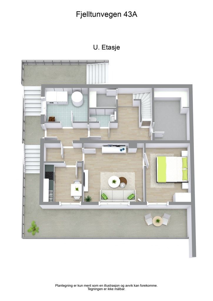 Fjelltunvegen 43A - 3D - U