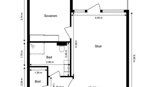 Leiligheten disponerer også en ekstern bod i samme etasje.