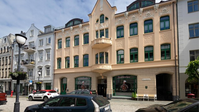 Leiligheten er beliggende i en flott bygård i jugendstil
Foto: Stian Wiik