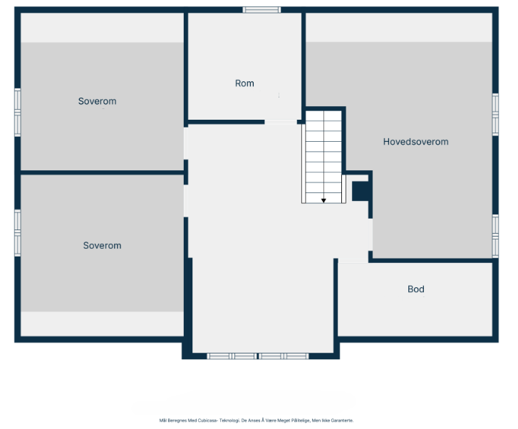 Veiledende planskisse av 2.etasje 