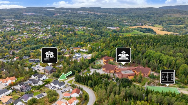 Kort vei til barnehage og barneskole