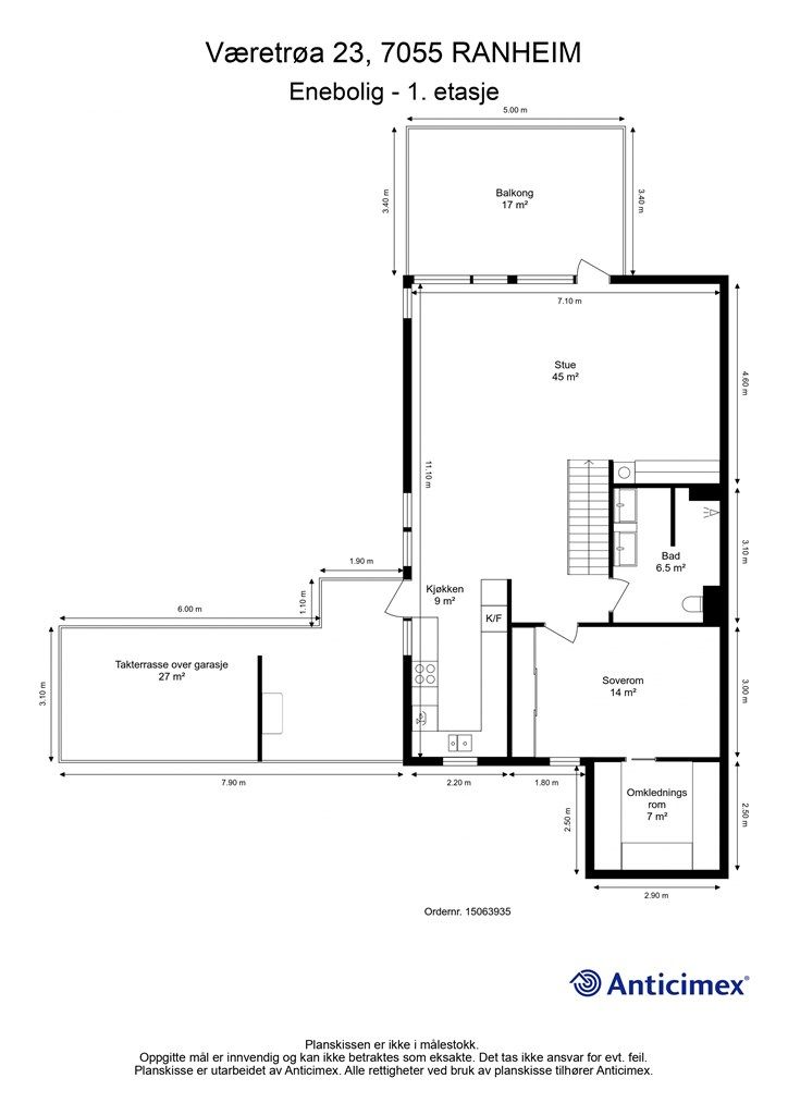Planskisse 1. etasje.