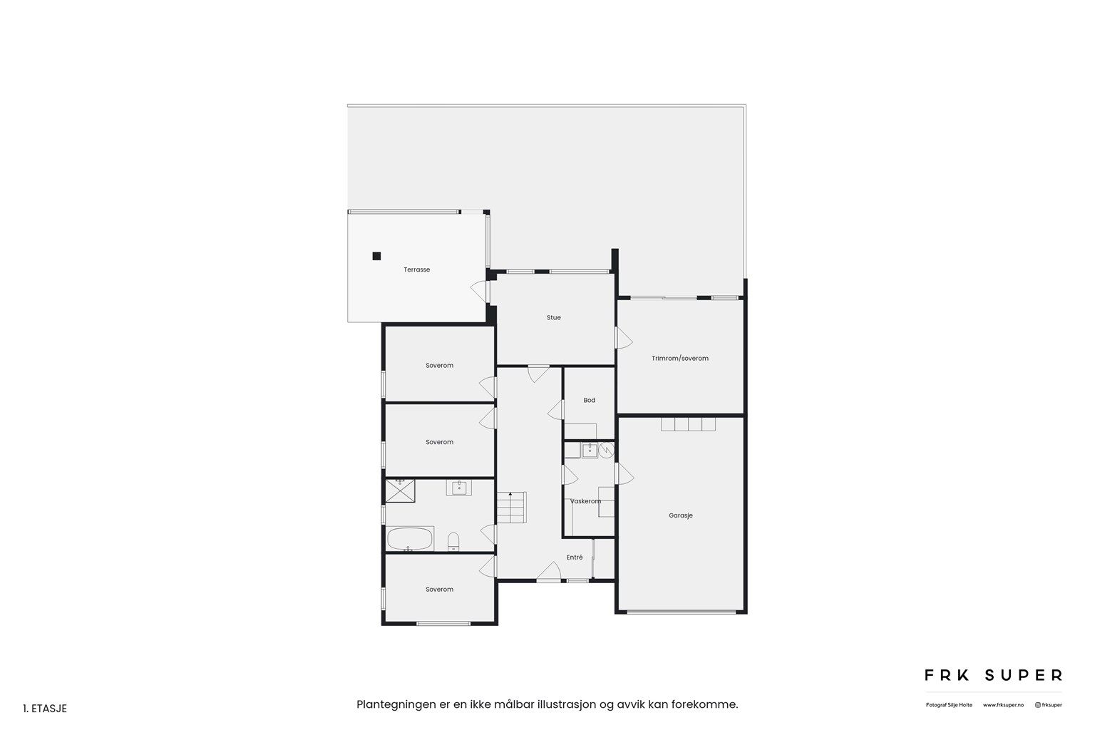 Vi beveger oss ned i 1. etasje - Plantegning nede
