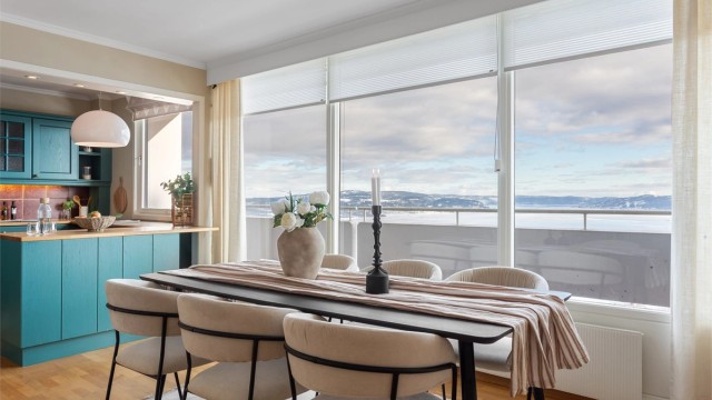 Flott utsikt fra spisestuen