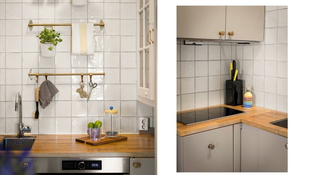 - Glatte fronter og benkeplate av tre -