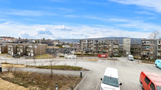 Utsikt fra inngangssiden av leiligheten