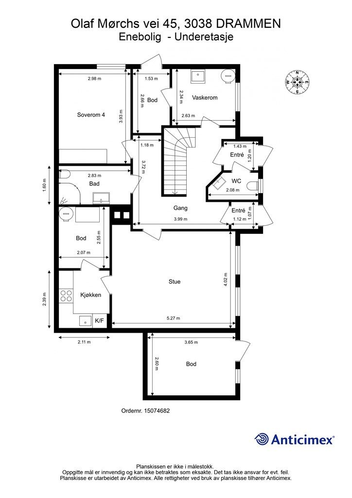 Plantegning - Underetasje