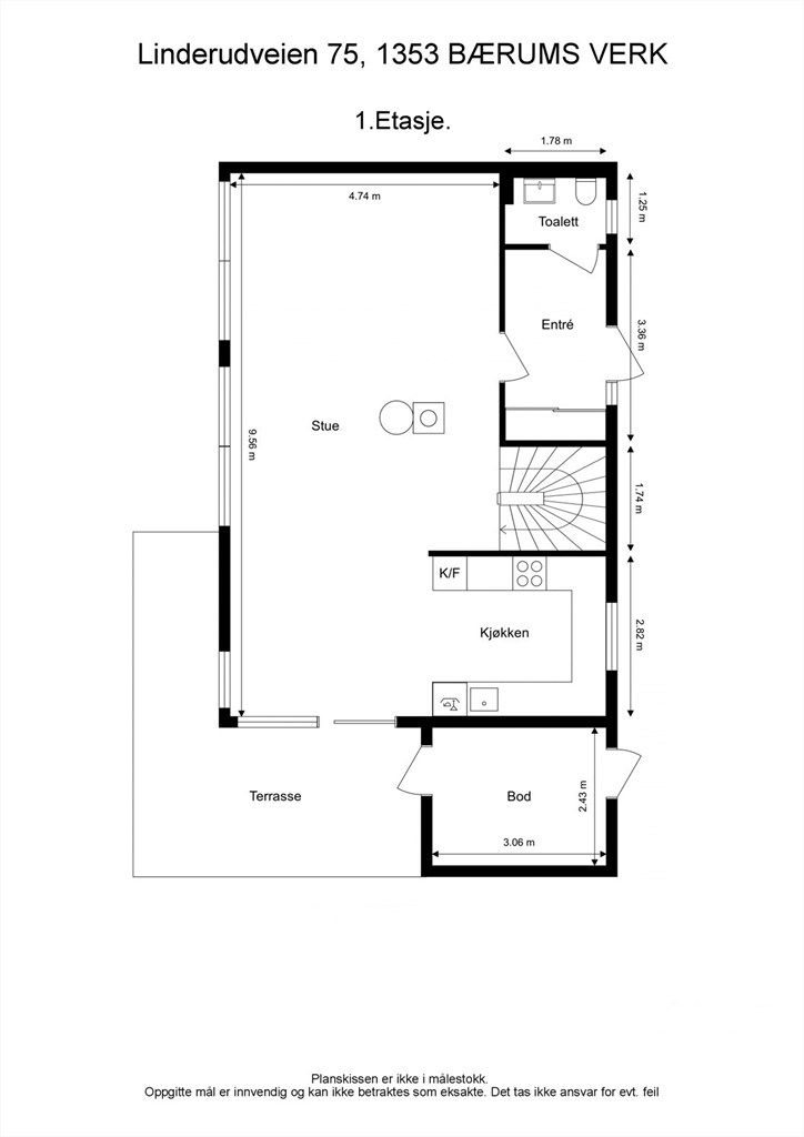 Plantegning 1. etasje