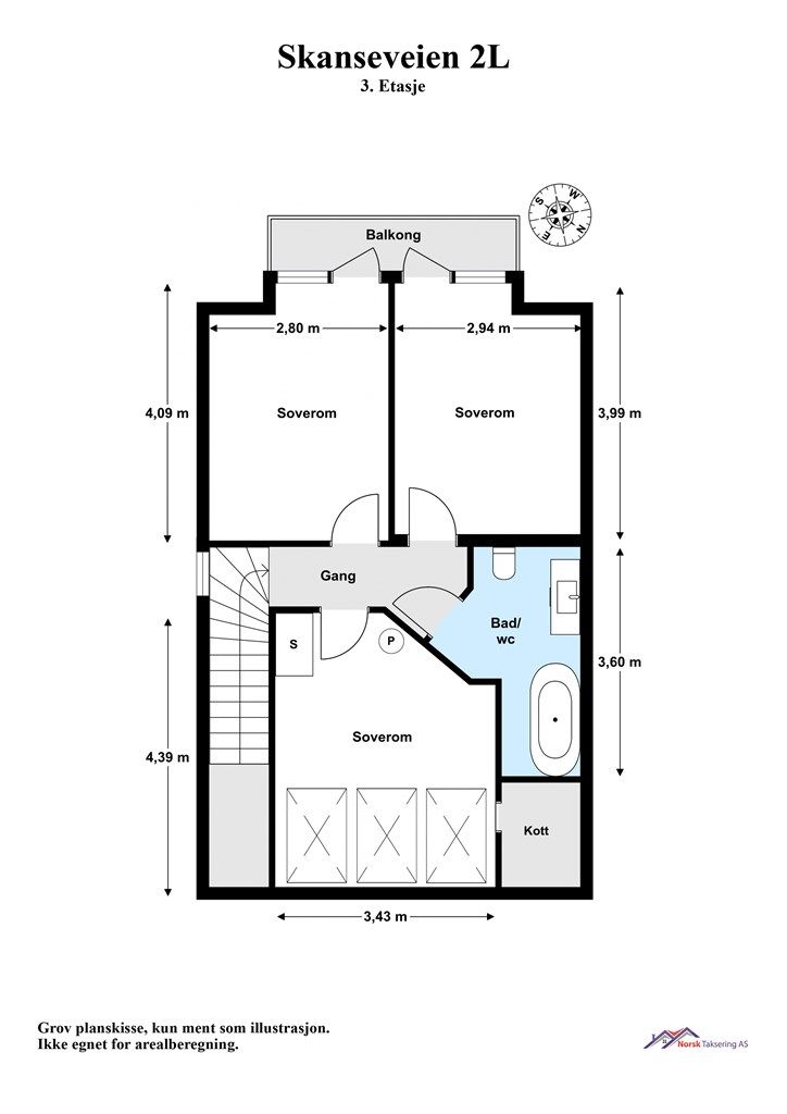 Plantegning- 3. Etasje