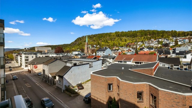 Utsikt fra balkongen ved soverommet.