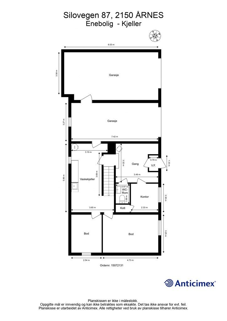 Plantegning - Kjeller.