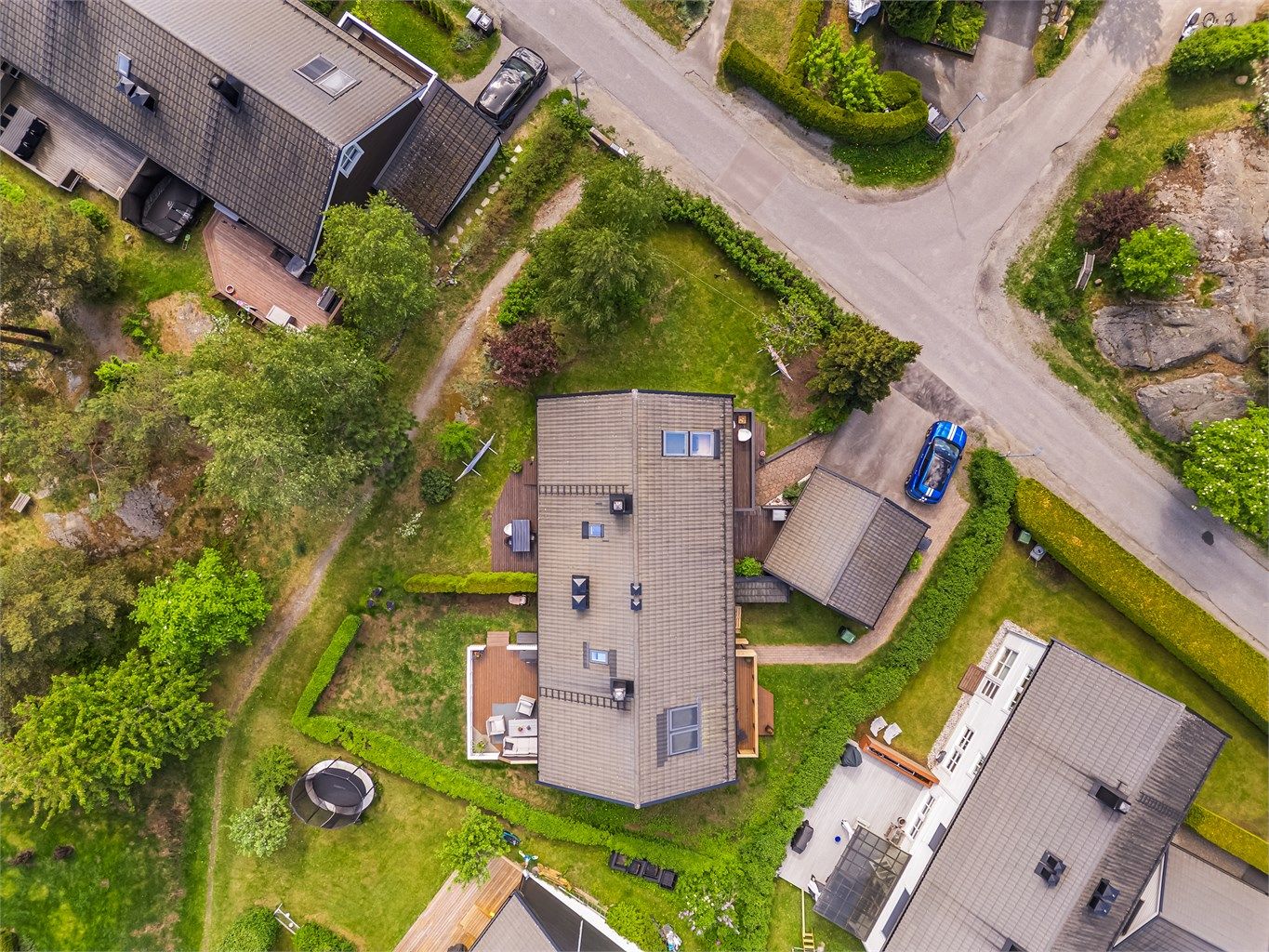 Rolig og trygt område i blindvei