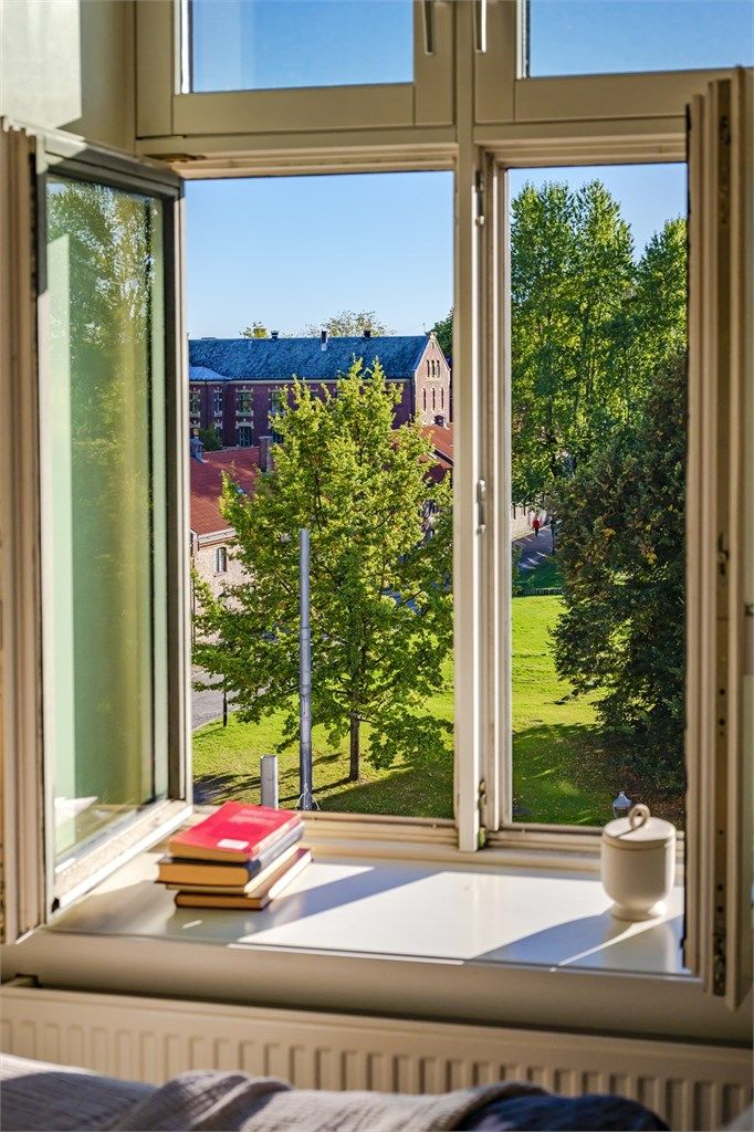Herlig utsikt også sommerhalvåret, bilde lånt fra leiligheten over. 