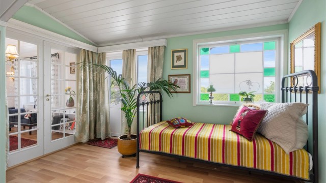 Hvilerom i den ene enden av stua.