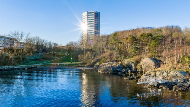 Flott badeplass i Emmausbukta, like nedenfor Rosenli.
