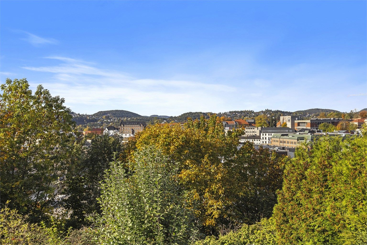 Utsikt mot vest og Skien Sentrum