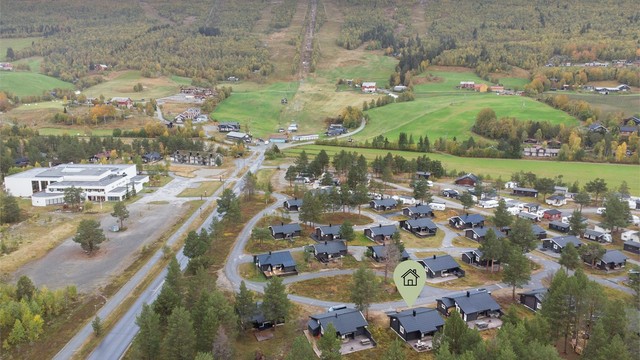 Dronebilde mot skitrekket