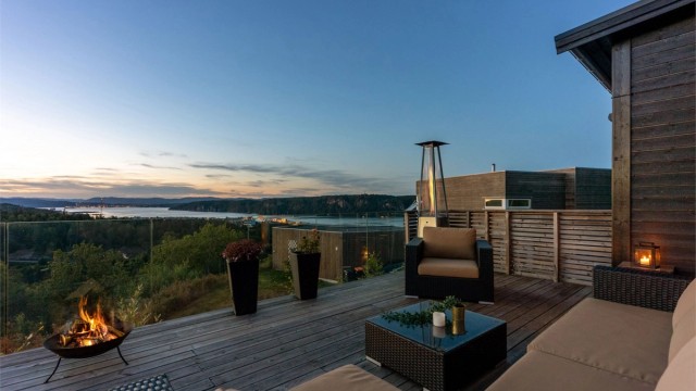 Her kan man nyte lange sommerkvelder sen kveldssol.