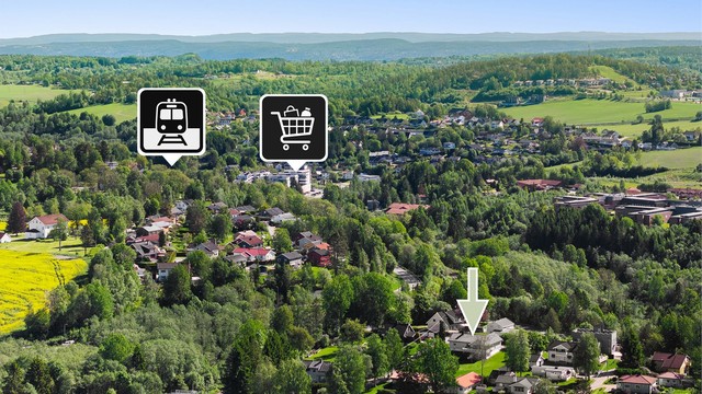 Kort vei til togstasjon og nærsenter