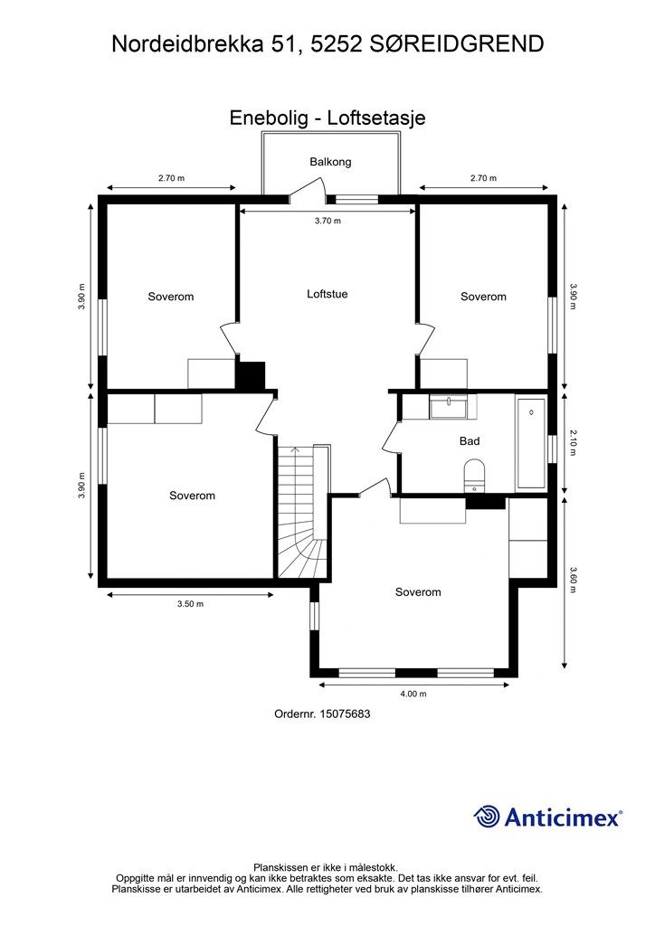 Plantegning loftsetasje