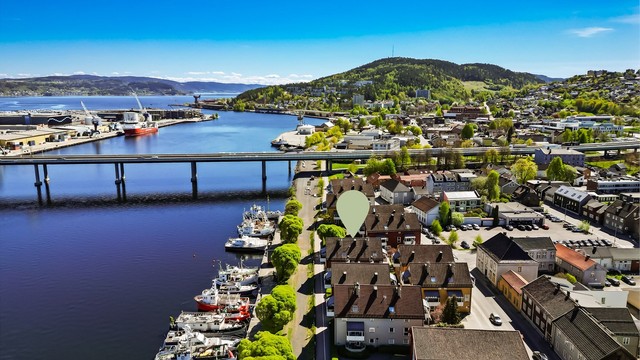 Et maritimt og attraktivt boligområde på Strømsø-siden av Drammenselva.