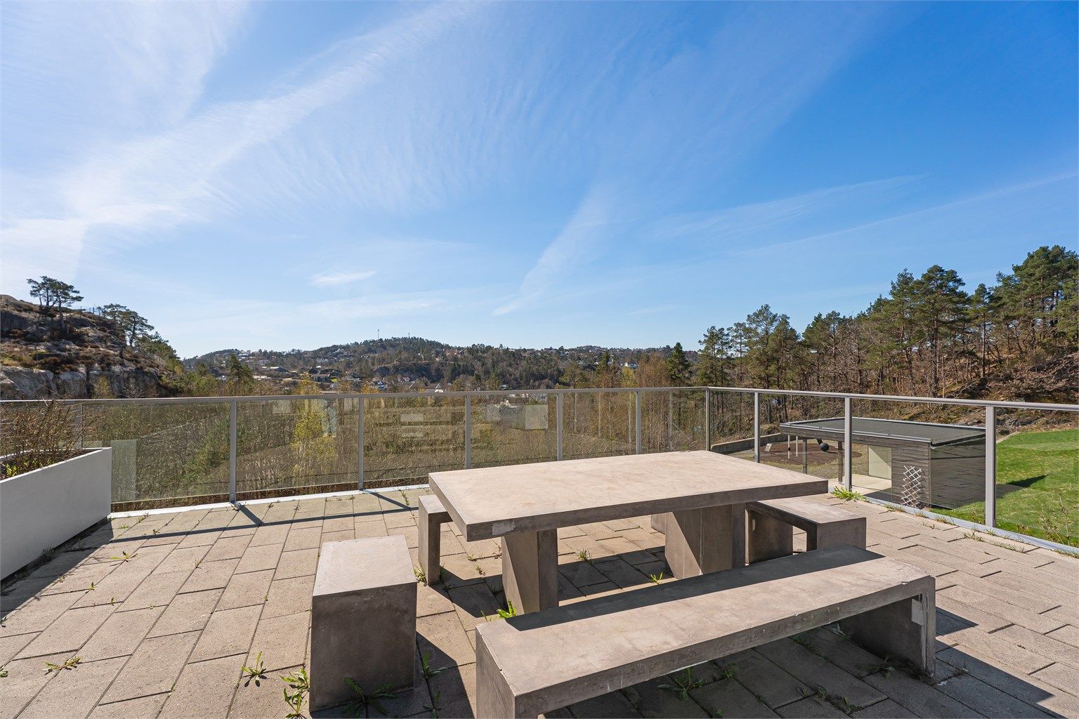 Fellesarealene har flere hyggelige sitteplasser som kan benyttes. 