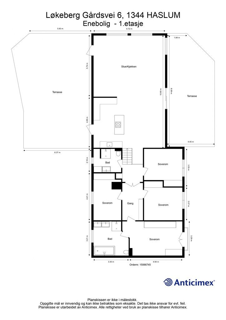 Plantegning 1. etasje 