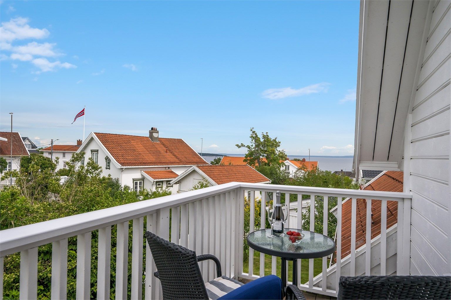 Utsikt til Østfold fra balkong