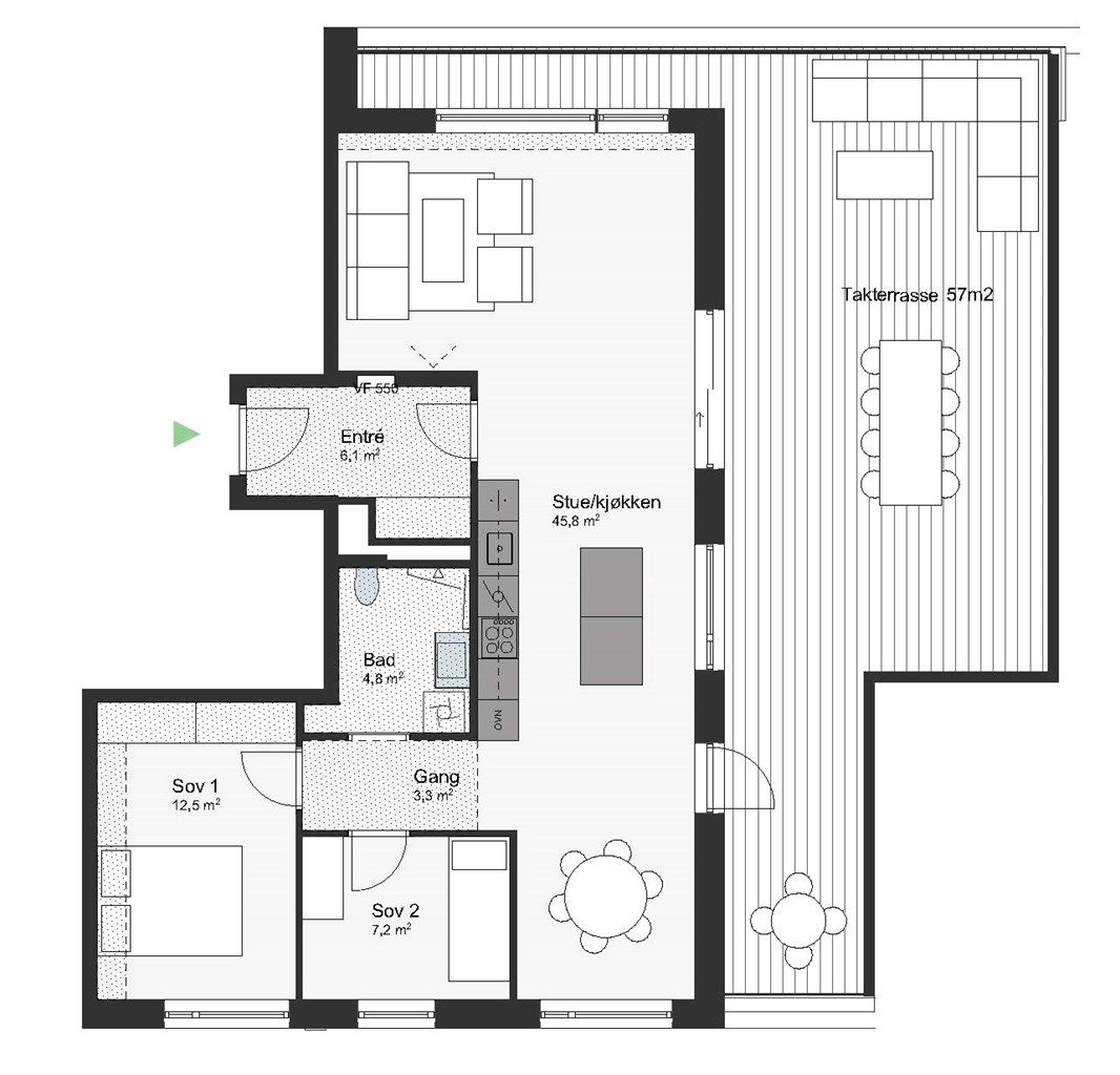 Planskisse Idrettsgata 34, 9. etasje. (Ikke målbar)