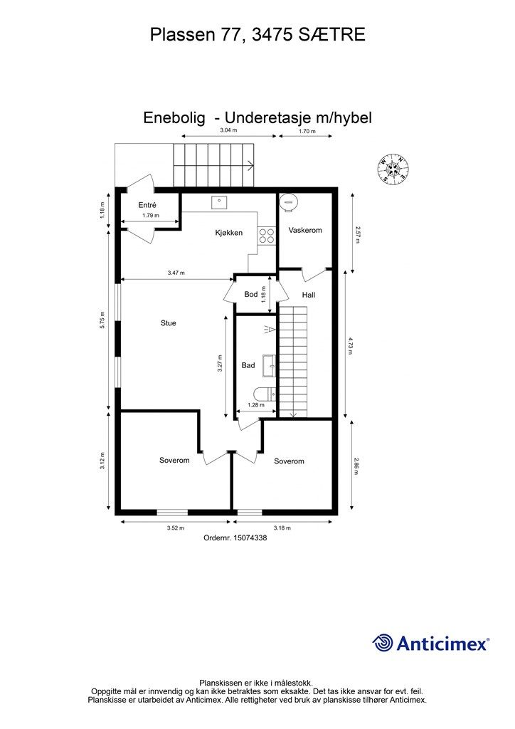 Plantegning - Underetasje 