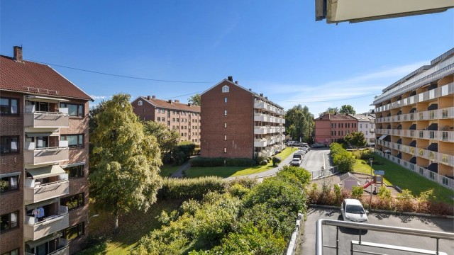 Hyggelig utsyn fra balkongen